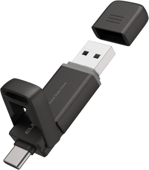 エレコム(ELECOM) USB Type-C/USB-Aコネクター対応外付けポータブルSSD ESD-EPD1000GGY