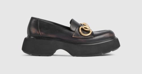 グッチ(GUCCI) ホースビット付き ウィメンズ チャンキー ローファー