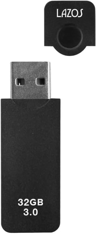 ラソス(LAZOS) キャップ式USBフラッシュメモリ 32GB L-US32-CPB