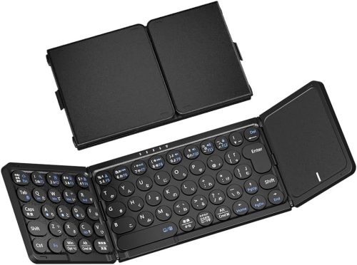 Omikamo キーボード 折り畳み式 ワイヤレス タッチパッド付き