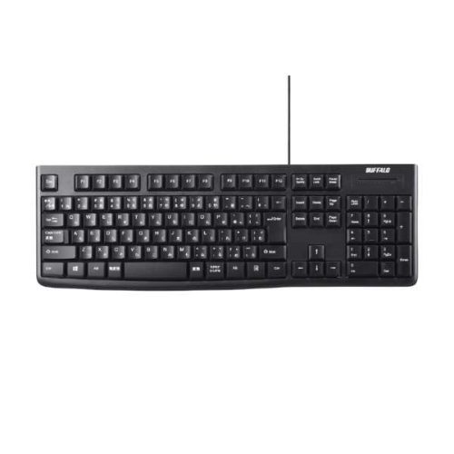 バッファロー(BUFFALO) BSKBU100シリーズ USB接続 有線スタンダードキーボード BSKBU100BK