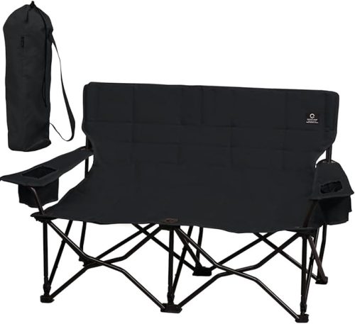 クイックキャンプ(QUICKCAMP) 収束式ベンチ ラブソーシート 二人掛け チェア QC-LFC120