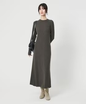 ビューティアンドユース ユナイテッドアローズ(BEAUTY&YOUTH UNITED ARROWS) リブニットフレアワンピース
