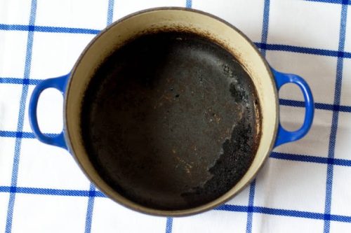 番外編：ホーロー鍋の焦げの落とし方