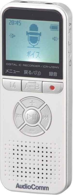 オーム電機(OHM) AudioComm デジタルICレコーダー ICR-U134N 03-1908