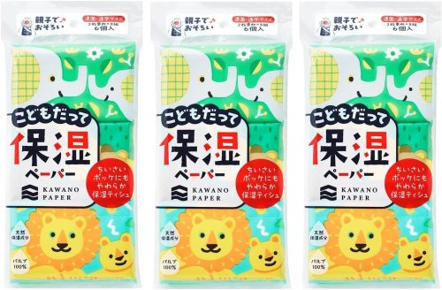 河野製紙 こどもだって保湿ペーパー 6P 3セット ポケットティッシュ