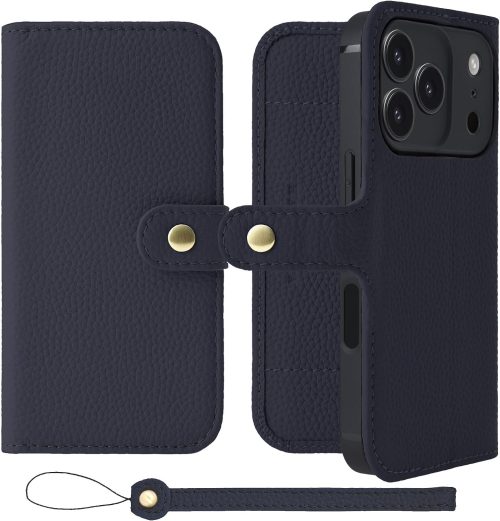HANATORA 本革 手帳型iPhoneケース ベルト 横入れポケット H1SP