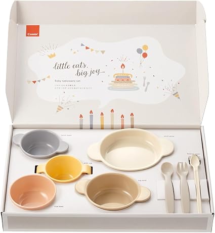 コンビ(Combi) はじめてのひとくち かさなるベビー食器セット