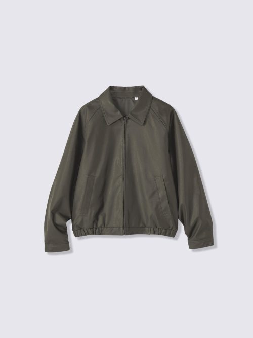 ジーユー(GU) フェイクレザージップブルゾン